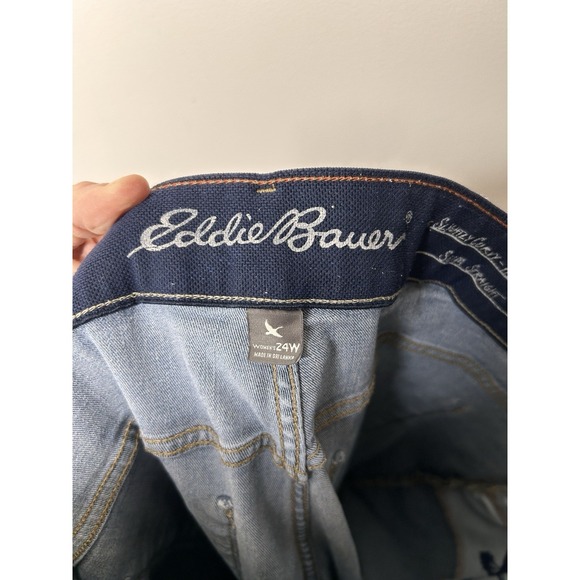 Eddie Bauer Jeans Women's Slightly Curvy Slim Straight High Rise Size 24W - Picture 7 of 9